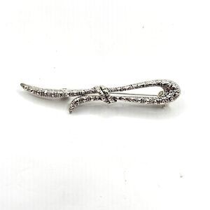 Elegant Silver Brooch Lapel Pin